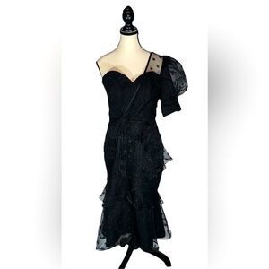 Bariano Black Label • NWT Asymmetrical Mermaid Seniorita Flamenco Gorgeous 90s